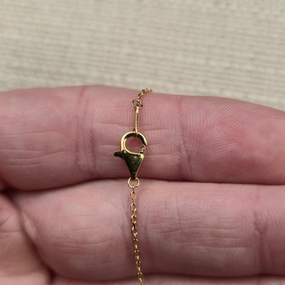 7.5 Inch Gold Over Sterling Silver White Shell And Cubic Zirconia Bracelet A6309 - Picture 4 of 7